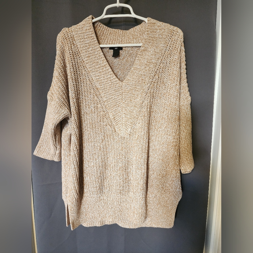 H&M Sweater, Women's Medium Tan  H&M Tunic Sweater